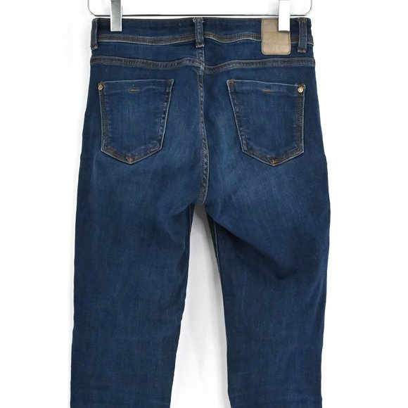 ZARA BASIC Z1975 Denim Dark Wash Skinny Jeans #H04 - Picture 6 of 9